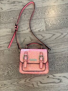 Pink Kate Spade Glitter Mini Crossbody Satchel - Toddler